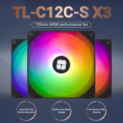 Thermalright TL-C12C-S X3 120mm ARGB CPU Fan (3-Pack)