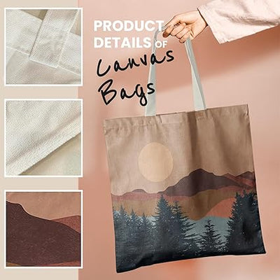 Boho Terracotta Sun Canvas Tote Bag