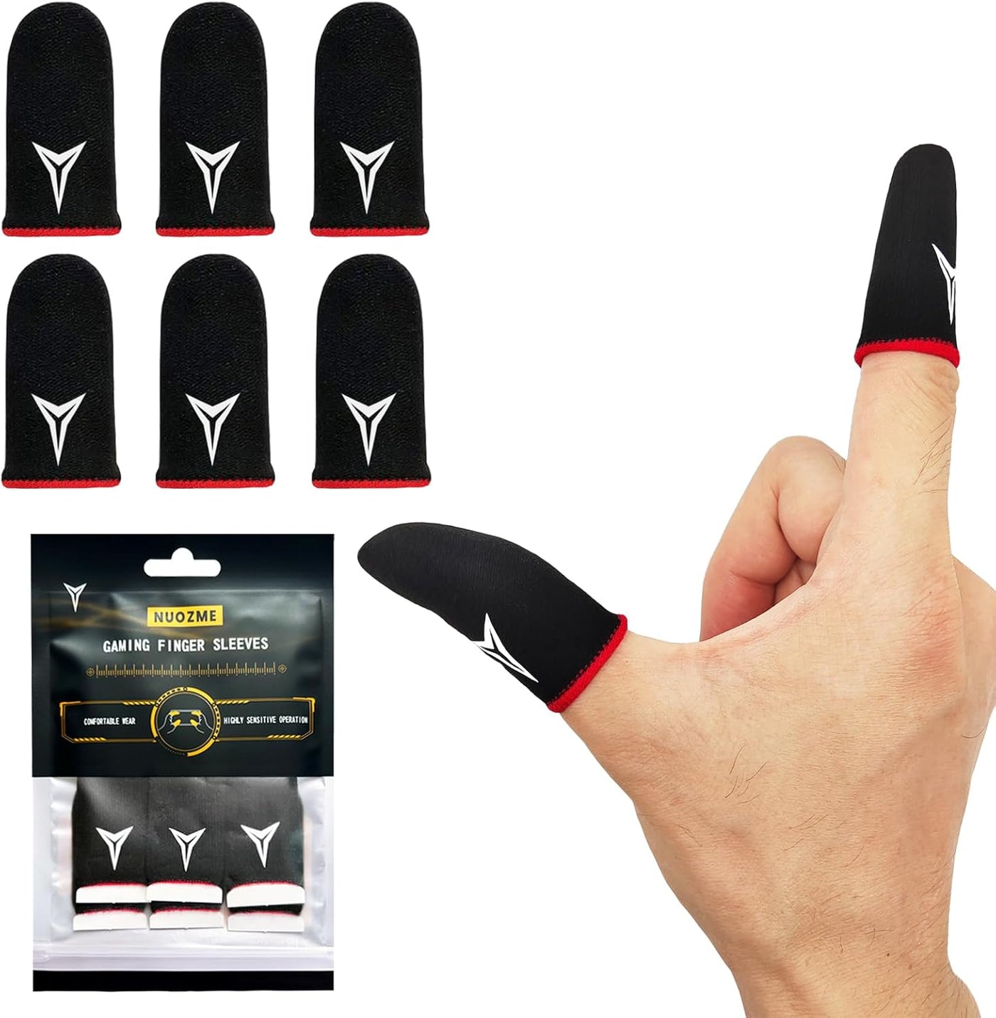 6 Pack Mobile Phone Gaming Finger Sleeves