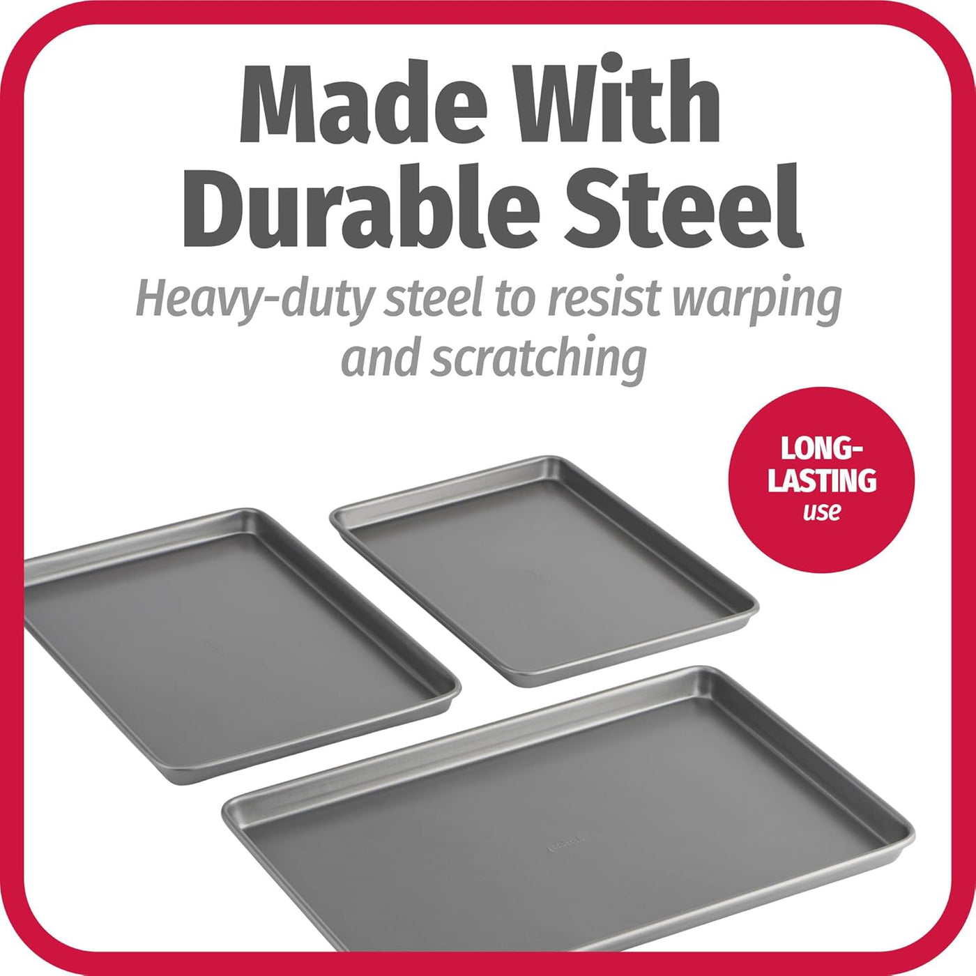 GoodCook Everyday Nonstick Carbon Steel Baking Sheet Set