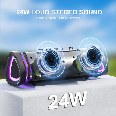 Portable Wireless Speaker V5.0 with 24W Loud Stereo Sound