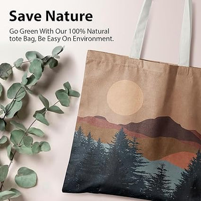 Boho Terracotta Sun Canvas Tote Bag