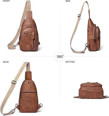 7L Sling Bag for Women Men Leather