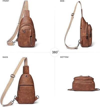 7L Sling Bag for Women Men Leather