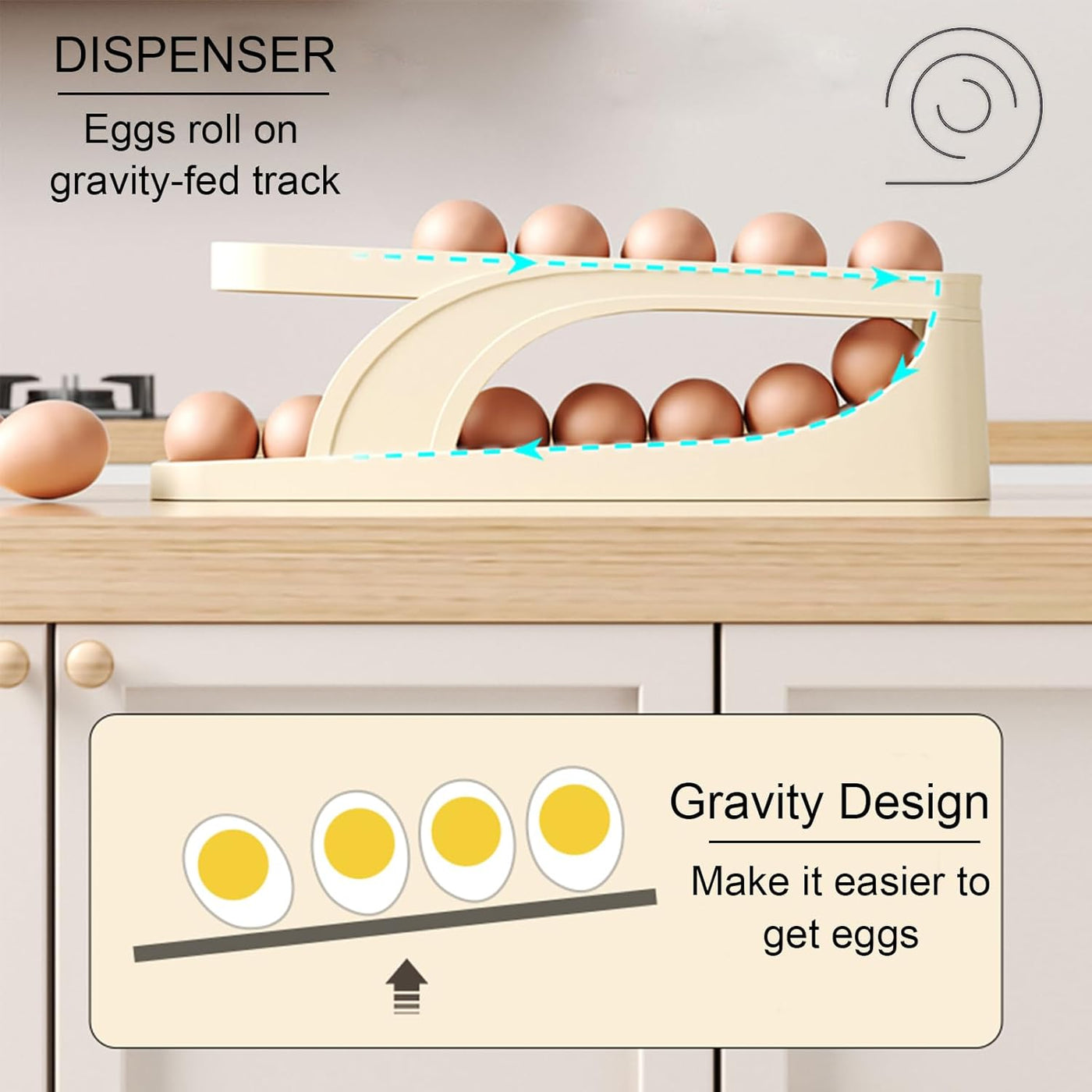 🥚 Double Layer New Scrolling Egg Tray