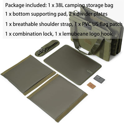 Lemubeane 38L Tactical Camping Storage Bag