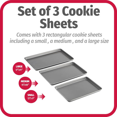 GoodCook Everyday Nonstick Carbon Steel Baking Sheet Set