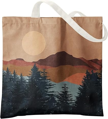 Boho Terracotta Sun Canvas Tote Bag