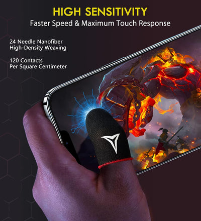 6 Pack Mobile Phone Gaming Finger Sleeves