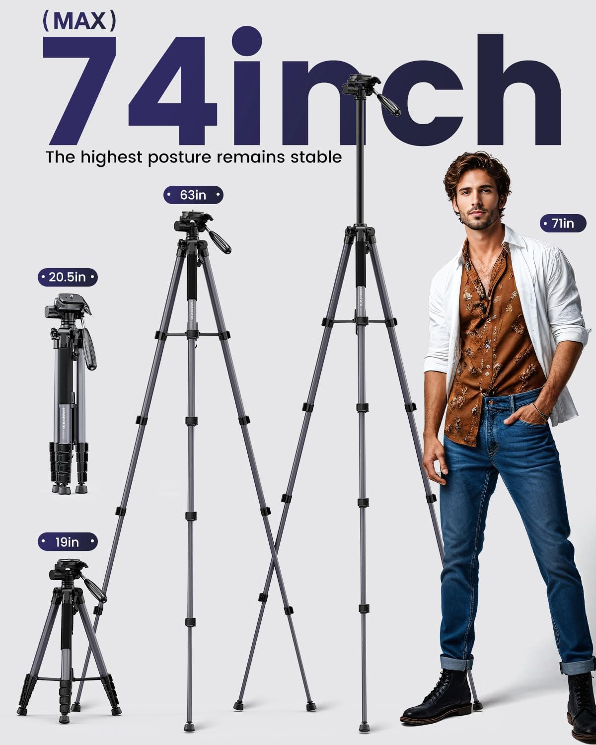 Professional Aluminum Tripod Stand