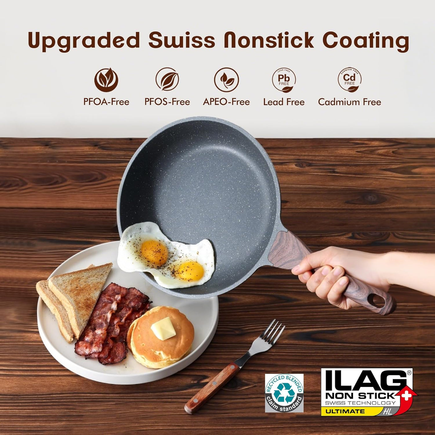 SENSARTE Nonstick Frying Pan Set