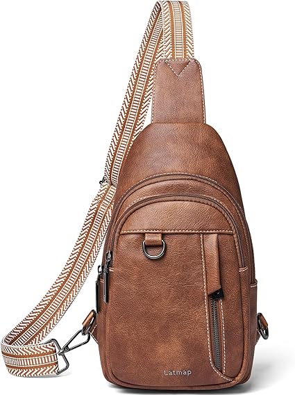 7L Sling Bag for Women Men Leather