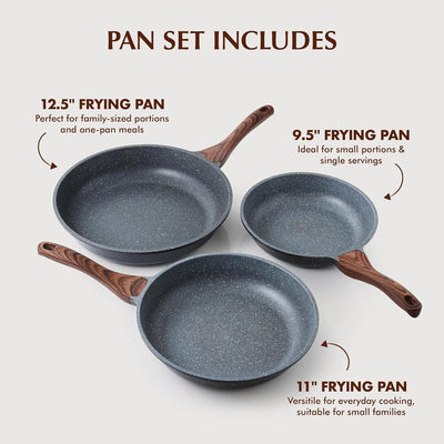 SENSARTE Nonstick Frying Pan Set