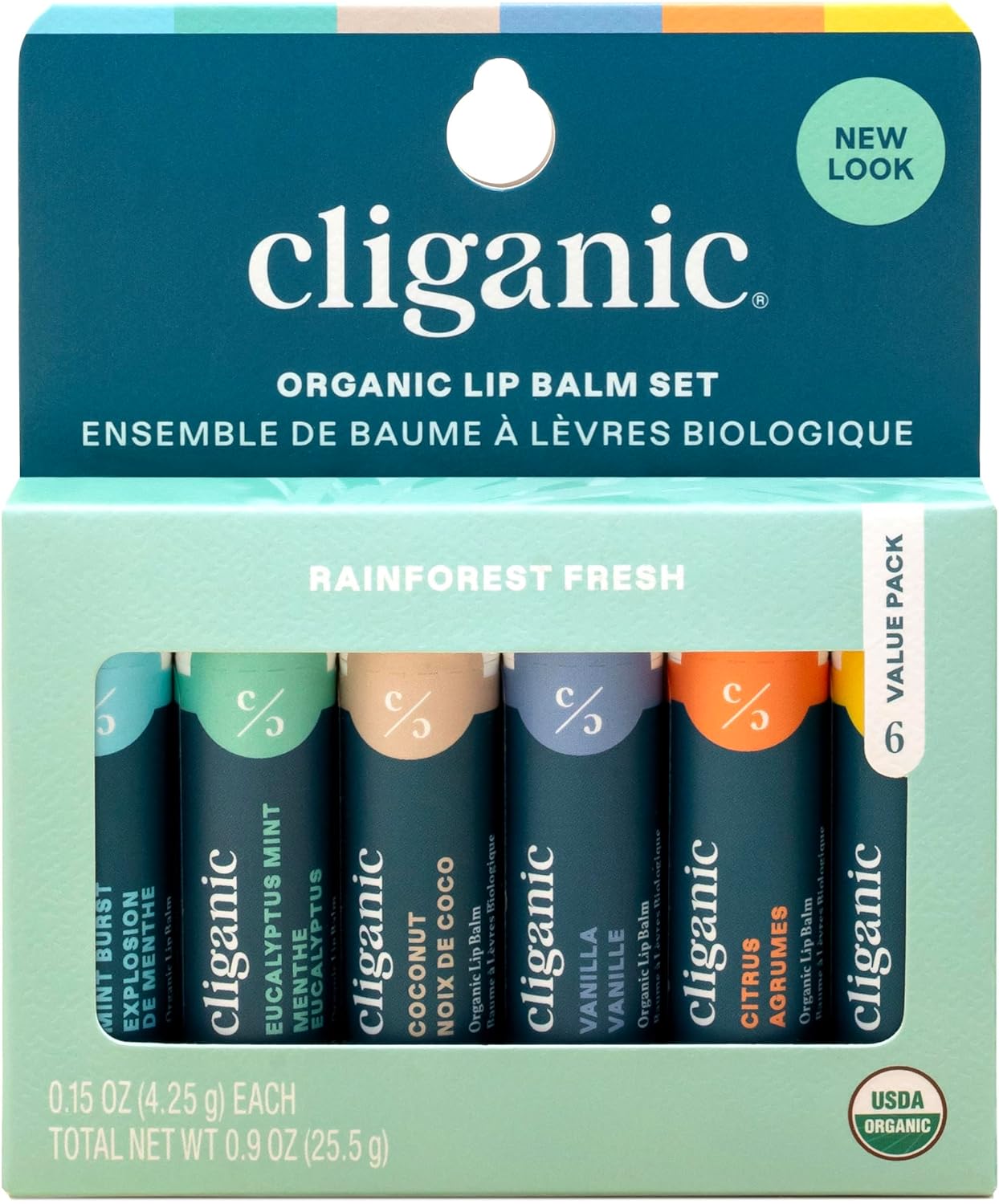 Cliganic USDA Organic Lip Balm Set